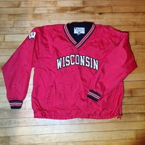 Vintage Champion Wisconsin Badgers Jacket XL RED